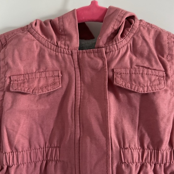 Old Navy Brand Baby Girl Mauve Colored Trench Style Jacket - Size 6-12M - Picture 2 of 8